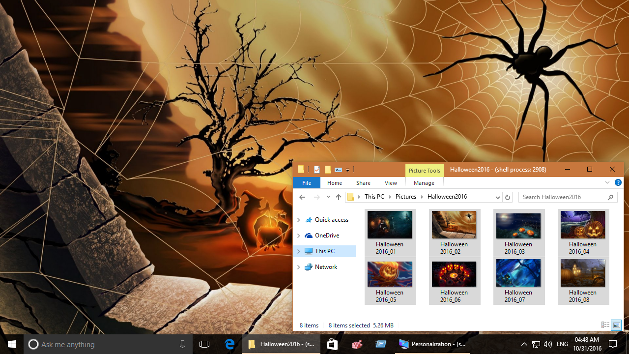 Microsoft windows 10 halloween themes download